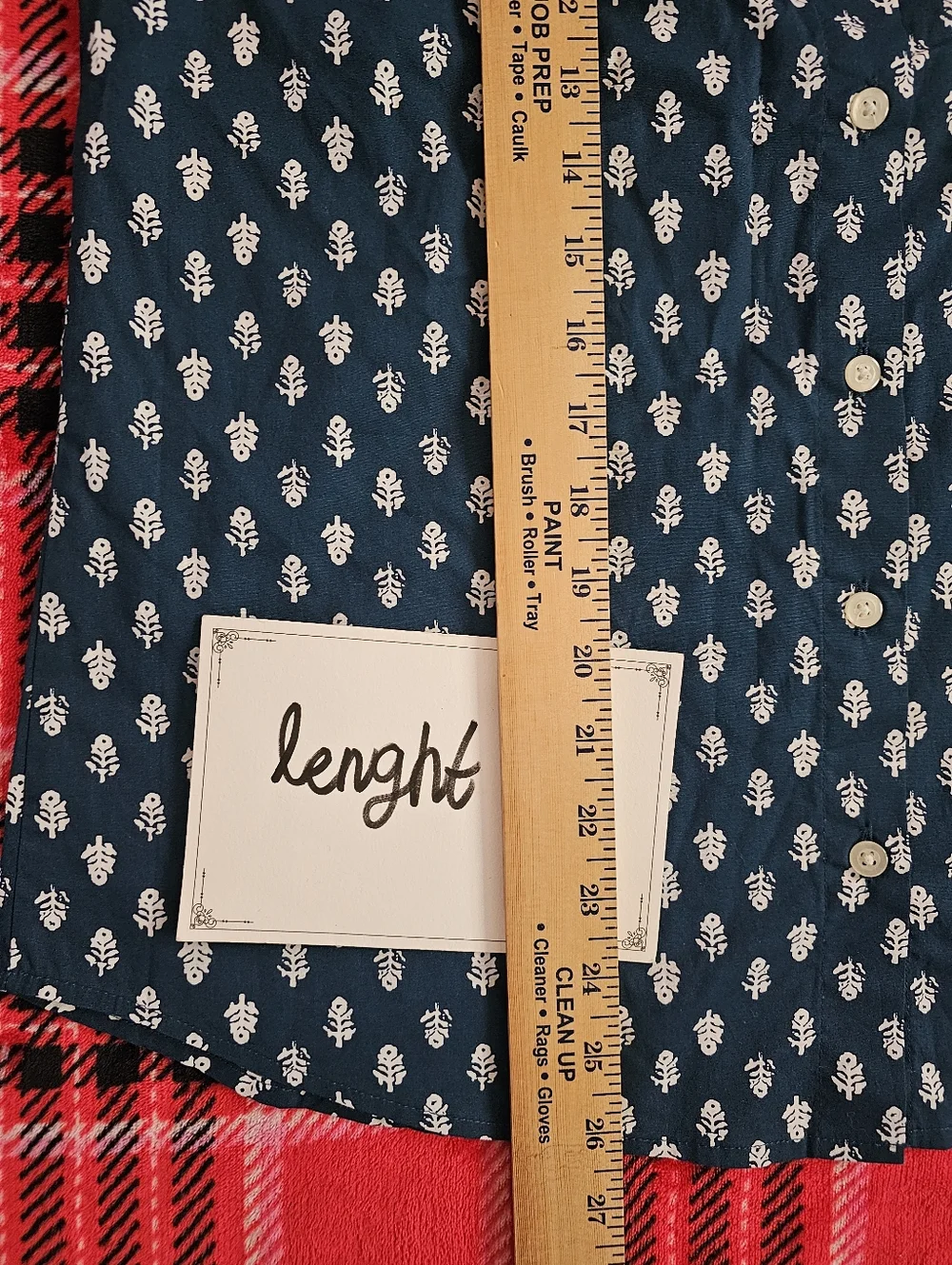 J. Crew Teal Blue Button-Up Shirt with White Motif